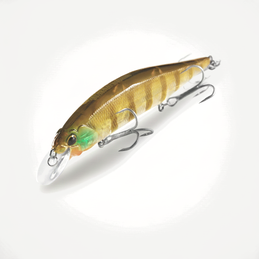 BEARKING 120mm Minnow Jerkbait, Hard Bait, 1-1.8m Diving Depth