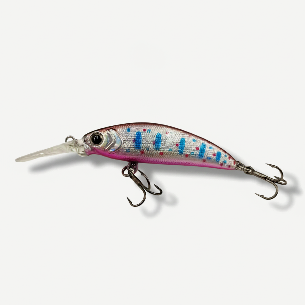 TSUYOKI Trout Minnow 50mm 5g Sinking Fishing Lure Diving 0.8-1.5m Ima Sukari 50SS Deep Wobbler Pesca Rainbow Trout Salmo