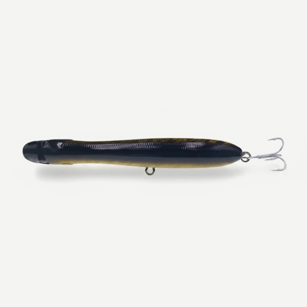TSUYOKI Artificial Hard Bait Walker Popper for Bass Trout Fishing, Surface Popper Fish Lure, 125mm, 17.5g, WTD Patchinco