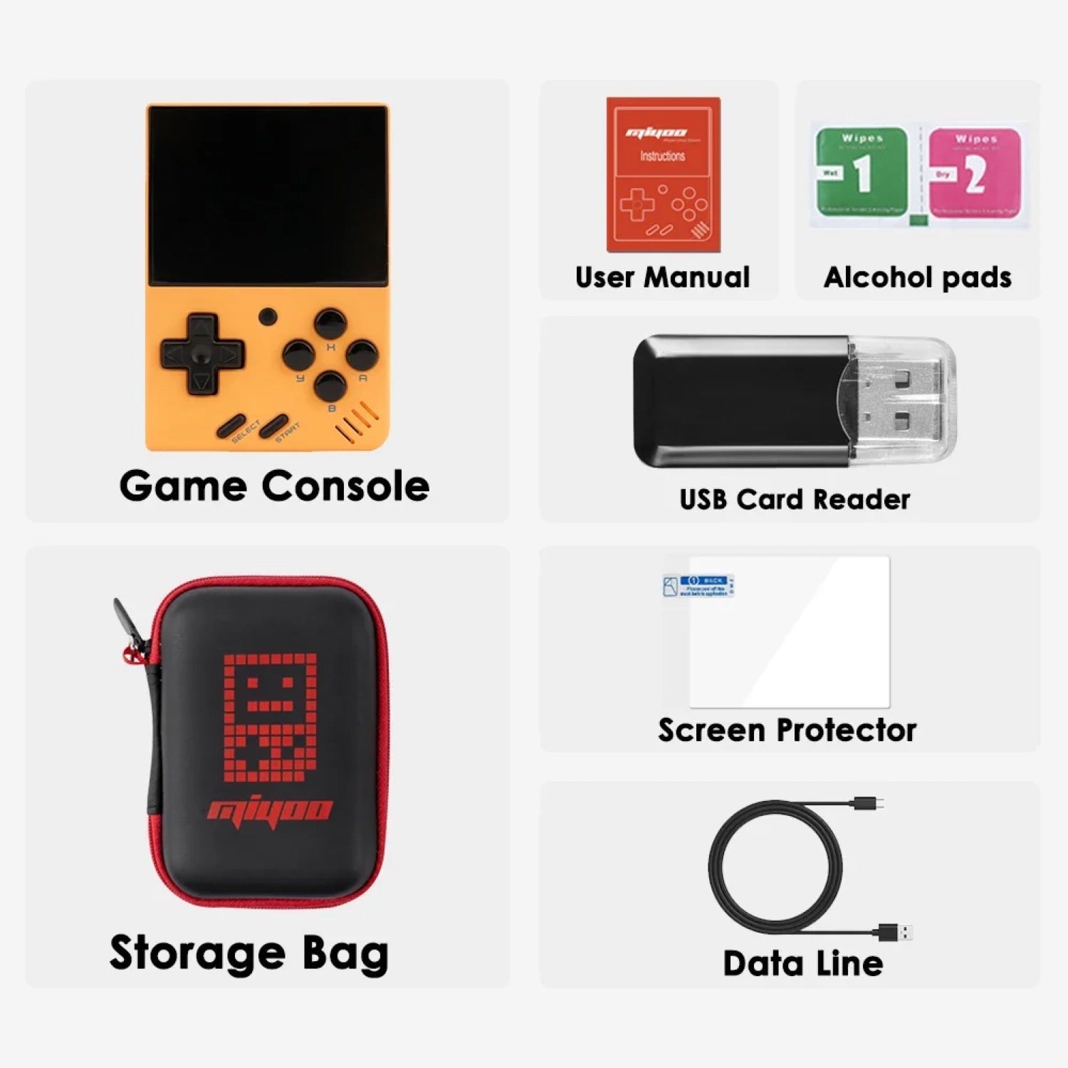 Product photo of MIYOO MINI V4 Handheld Game Console Yellow, the best Video Game Consoles gift idea for sale on Glenmore, a store where you can find the perfect Video Games for your home, hobbies, video games, or gifting—all in one place, curated for you.