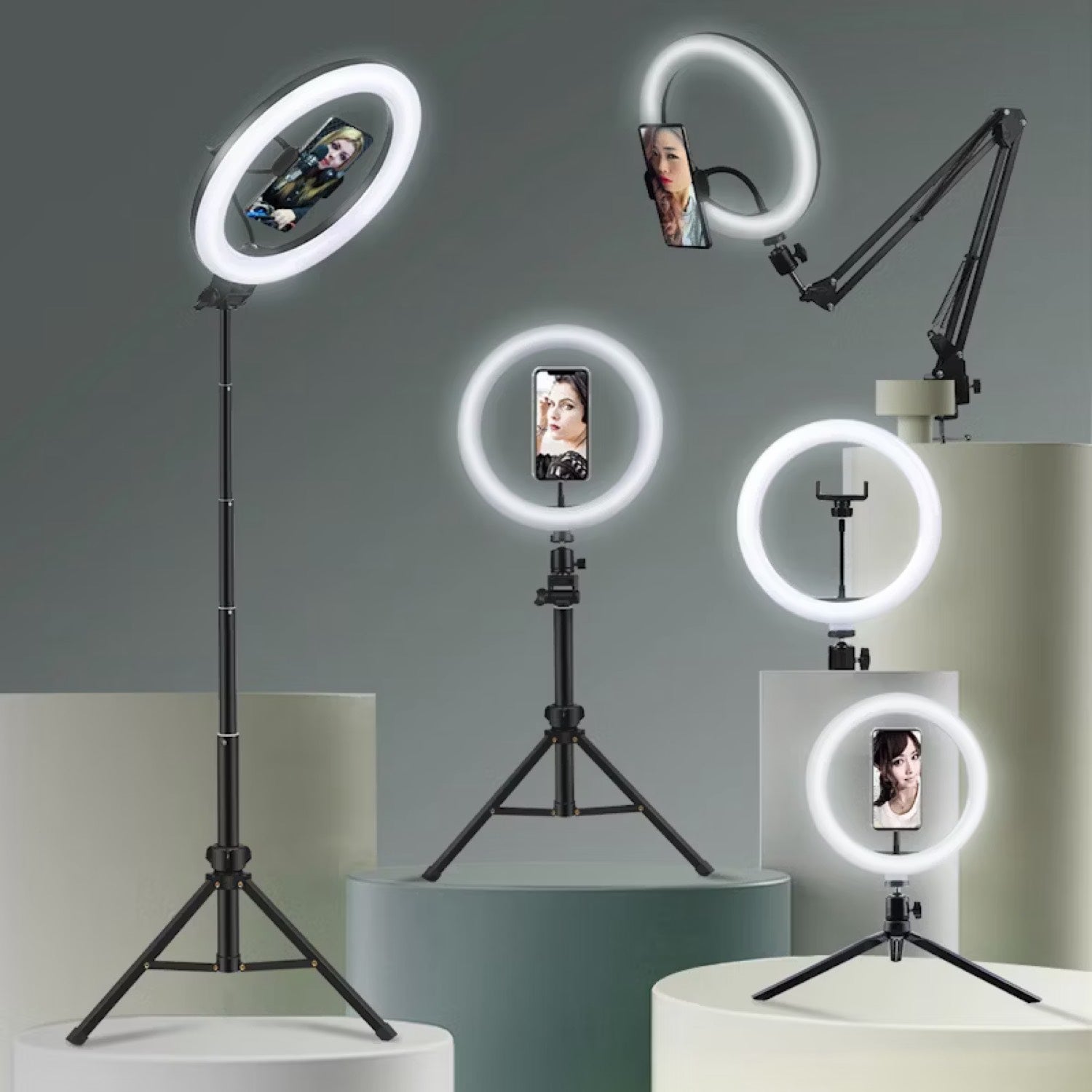 Product photo of 33cm LED Selfie Ring Light, the best Studio Lights & Flashes gift idea for sale on Glenmore, a store where you can find the perfect Electronics for your home, hobbies, video games, or gifting—all in one place, curated for you.
