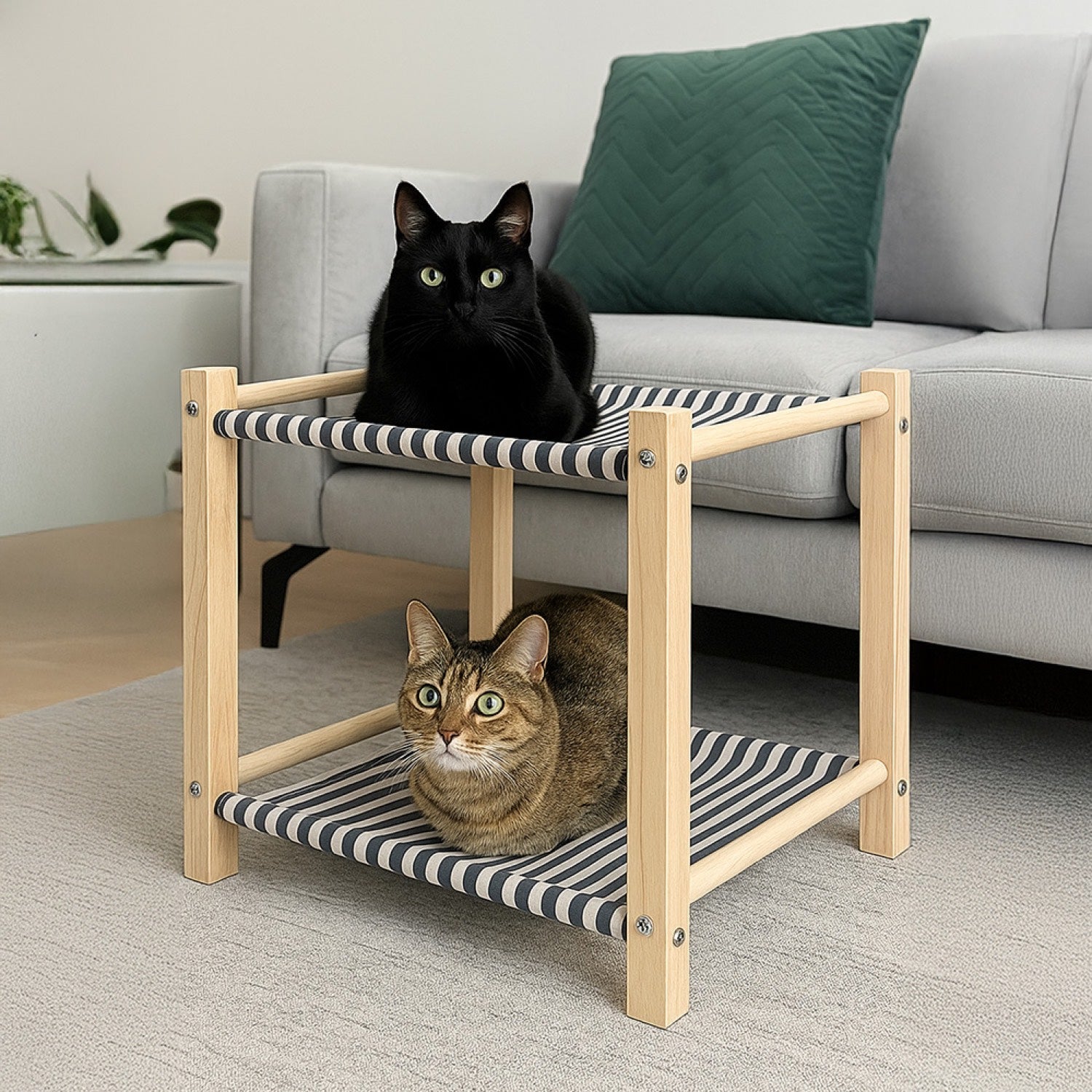 Product photo of Two Layer Cat Hammock, the best Cat Furniture Accessories gift idea for sale on Glenmore, a store where you can find the perfect Furniture & Fixtures for your home, hobbies, video games, or gifting—all in one place, curated for you.